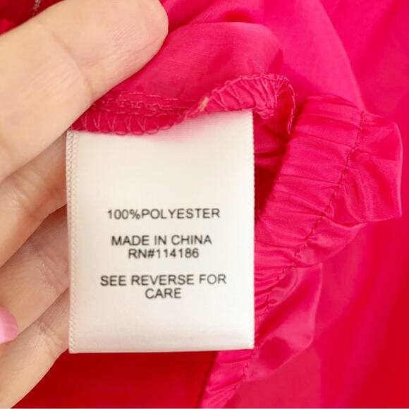 Juicy Couture Pink Floral Striped Long Sleeve Zip Front Windbreaker Small - Picture 6 of 8